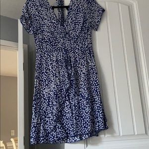 Blue floral dress